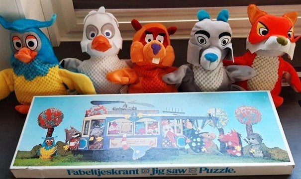 Fabeltjeskrant, Jigsaw Puzzle met knuffels, handpoppen, Ophalen of Verzenden, Zo goed als nieuw, Overige typen