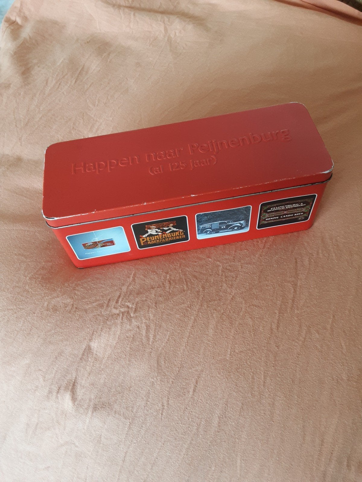 Vintage Peijnenburg Ontbijtkoekblik - Rood, Ophalen of Verzenden