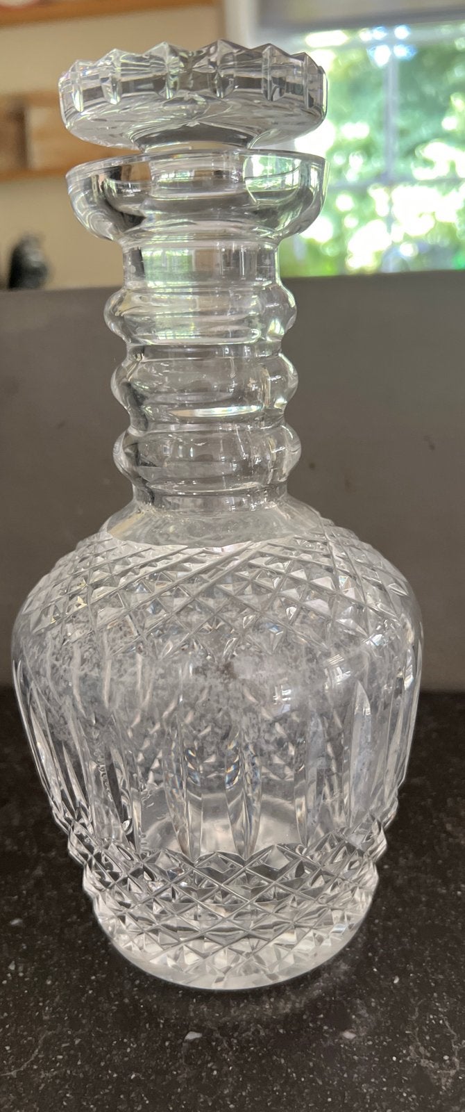 Vintage Kristallen Karaf met Diamant Geslepen Patroon, Ophalen of Verzenden
