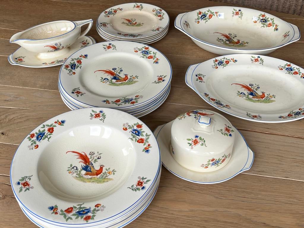 Engels servies New Hall model 574 AF, Ophalen