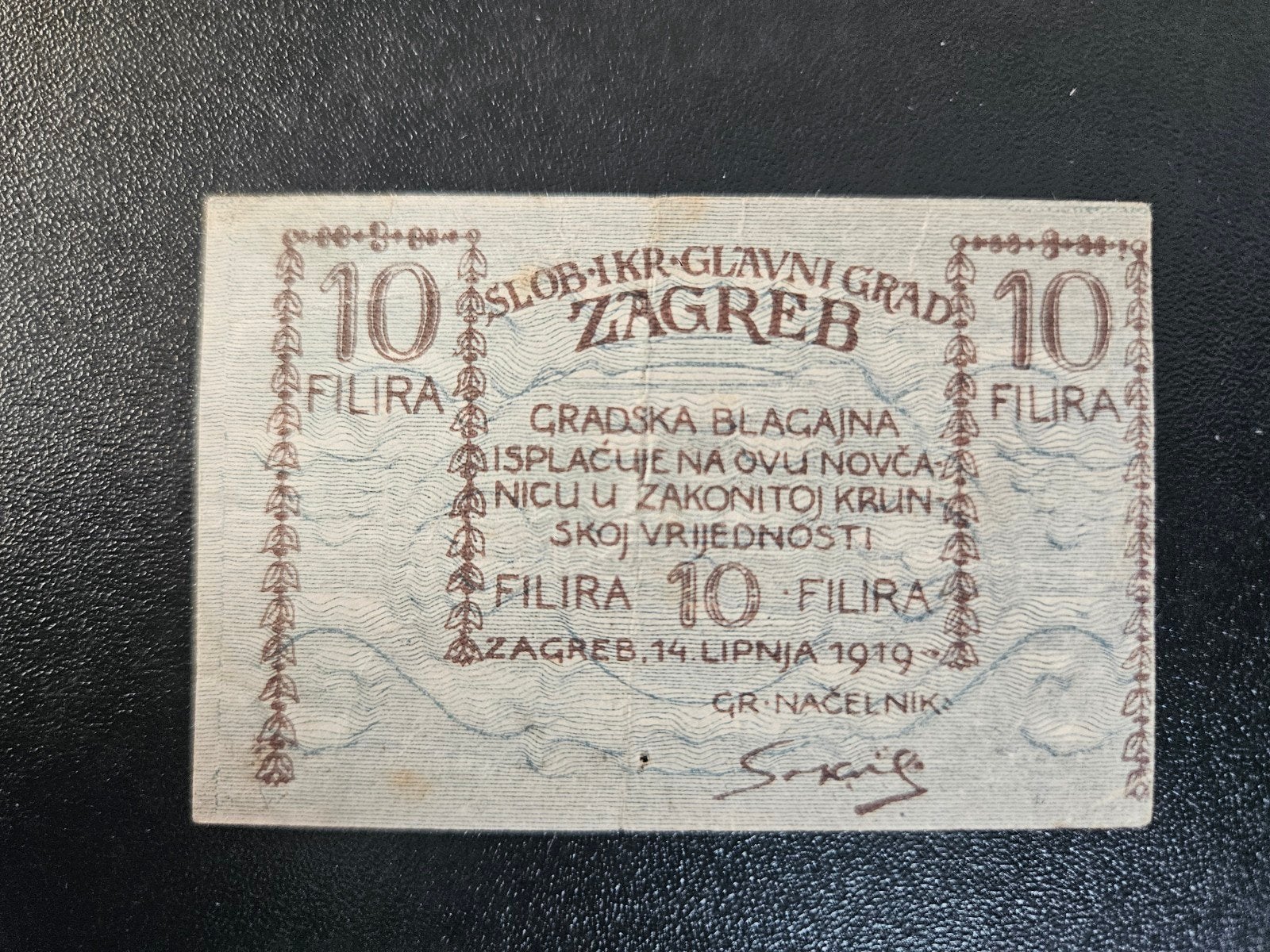 Kroatië noodgeld Zagreb 1919, Postzegels en Munten, Bankbiljetten | Europa | Niet-Eurobiljetten, Ophalen of Verzenden, Joegoslavië