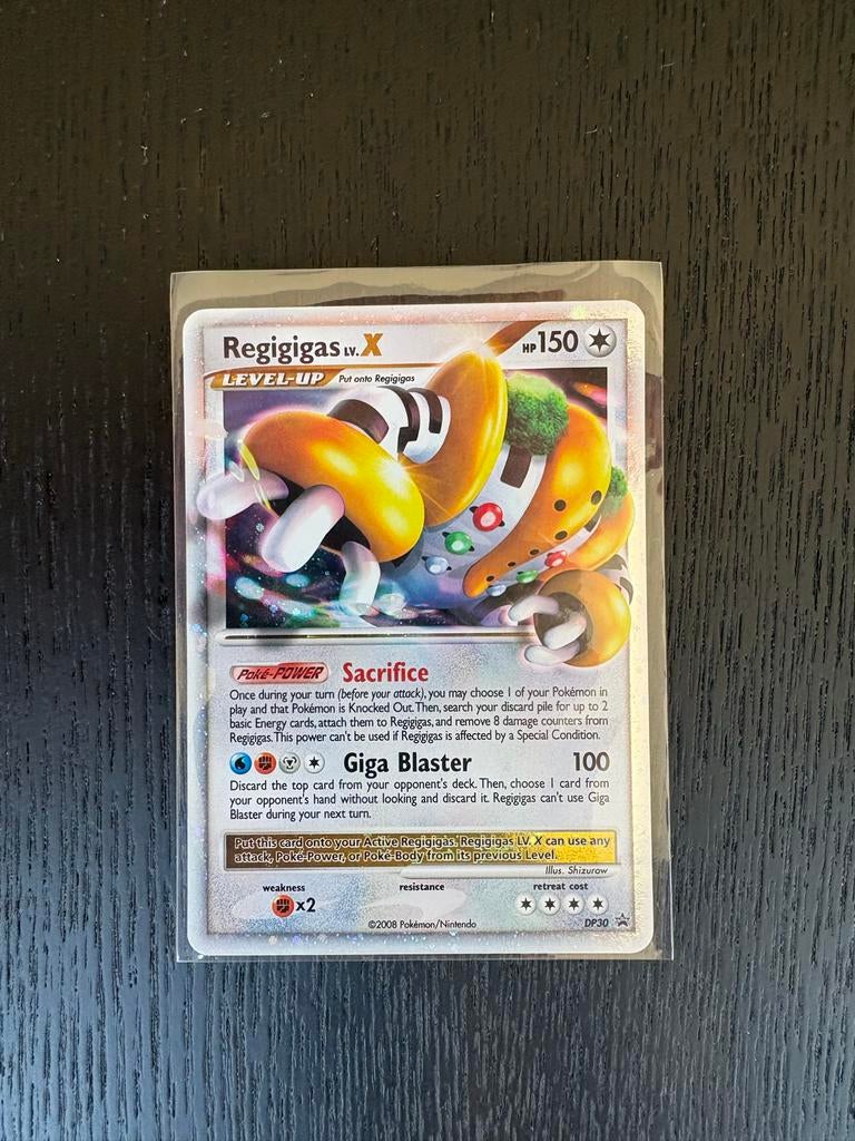 Regigigas LV.X Pokémon Kaart - DP30 Promo, Ophalen of Verzenden, Zo goed als nieuw, Losse kaart