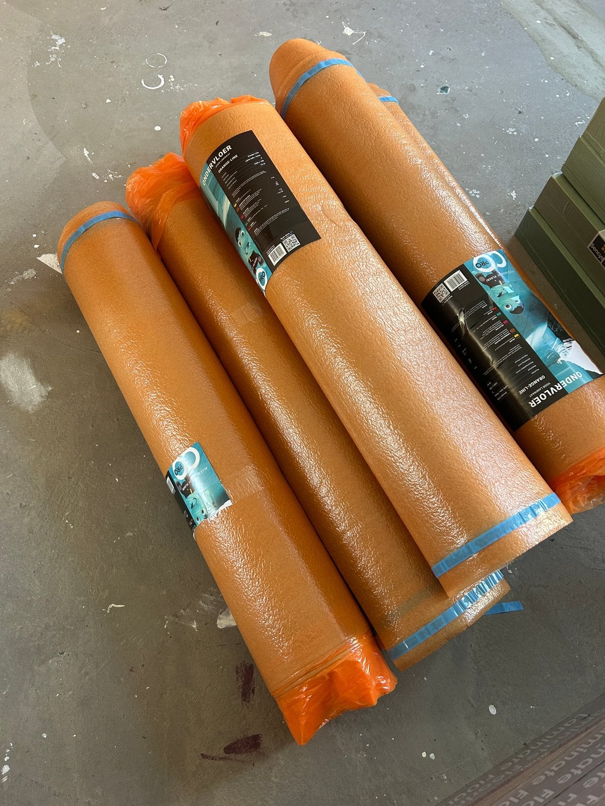Ondervloer Orange‑Line 6 rollen – 15m² per rol (80m2 totaal), Ophalen, Overige materialen, 30 cm of meer, 50 tot 150 cm