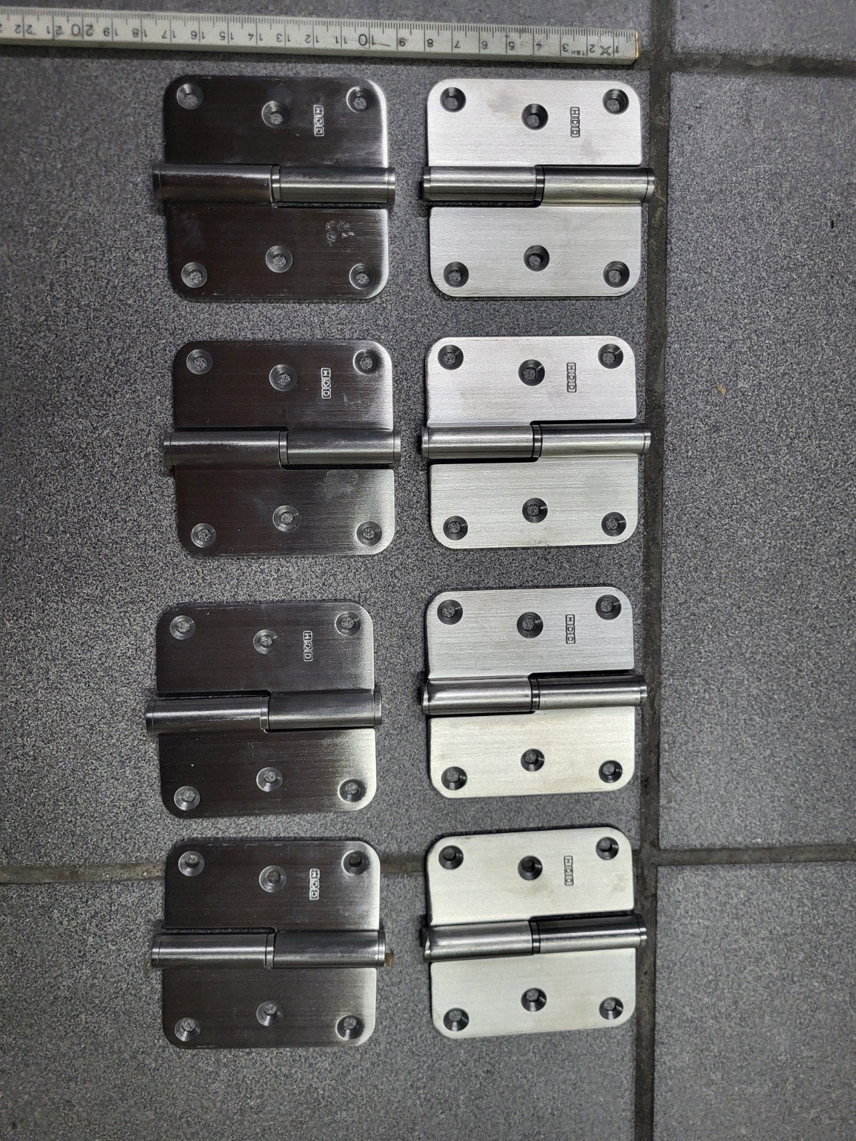 8x RVS Paumelle Scharnieren 80x80x2,5mm, Doe-het-zelf en Verbouw, Ophalen of Verzenden, Gebruikt, Rvs, Scharnier