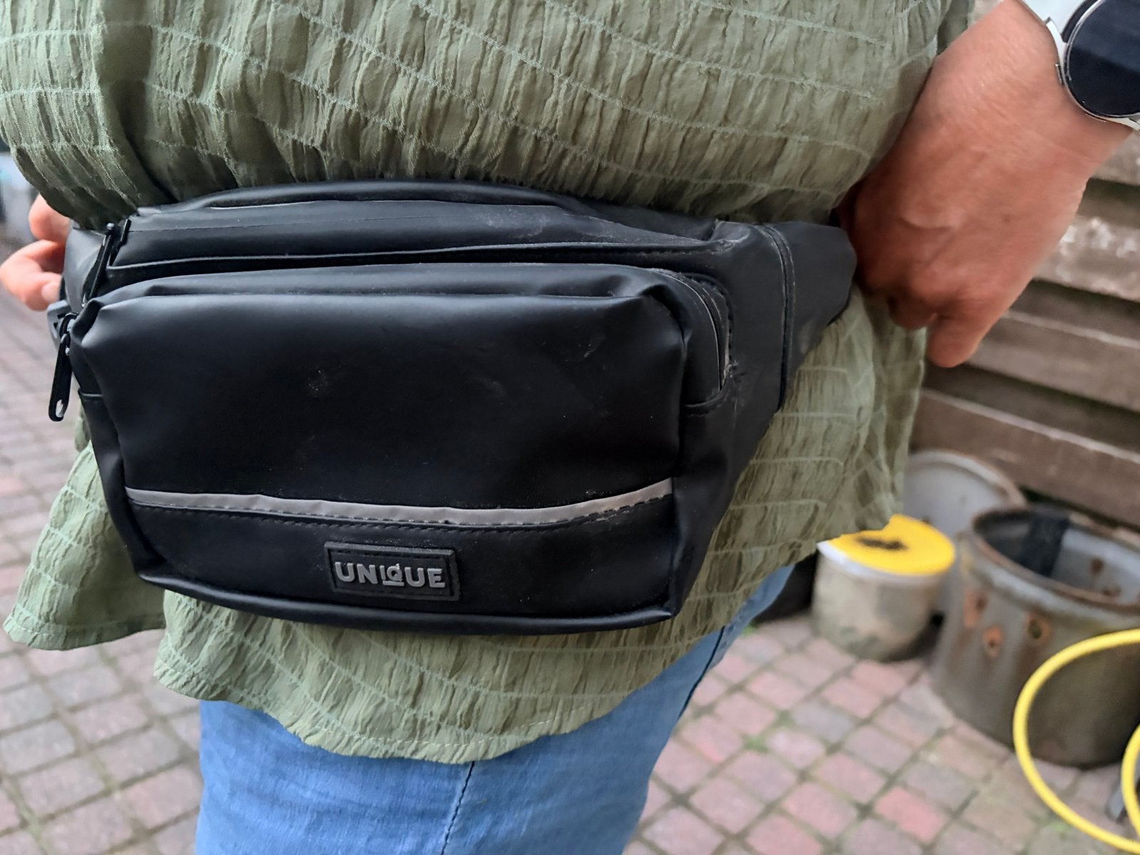 Zwarte heuptas / fanny pack - UNiQUE, Ophalen of Verzenden, Gebruikt, Zwart, Overige typen
