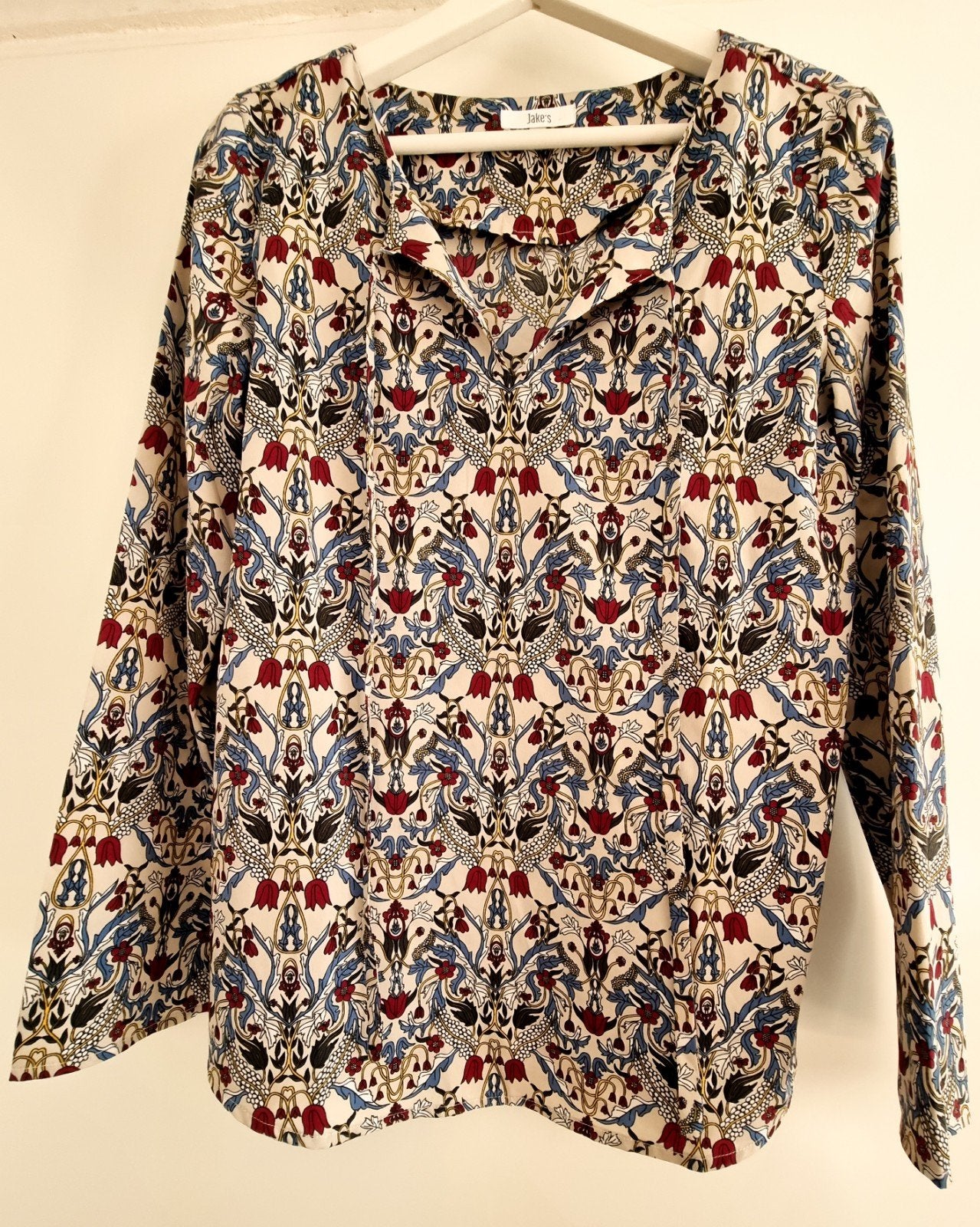 Jake's blouse met bloemenprint - Maat 36 (S), Kleding | Dames, Blauw, Ophalen of Verzenden, Zo goed als nieuw, Maat 36 (S)