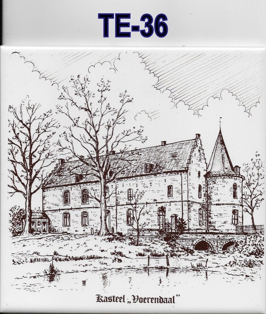 Te36 Tegeltje Kasteel Voerendaal, Huis en Inrichting, Ophalen of Verzenden, Zo goed als nieuw
