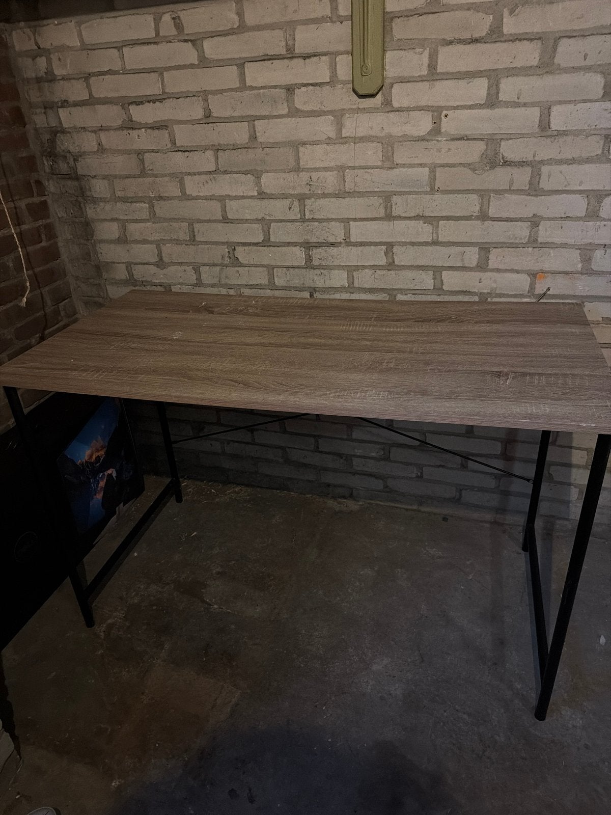 Modern bureau met houtlook blad, Ophalen, Demontabel, Hout, Bruin