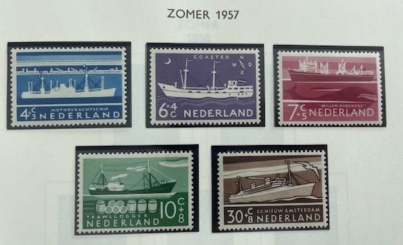 1957 Postfris 5x Zomerzegels NVPH 688#692, Postzegels en Munten, Postzegels | Nederland, Ophalen of Verzenden, Na 1940, Postfris