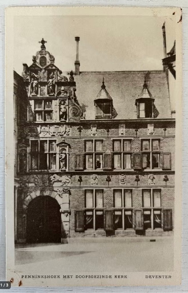 Oude Ansichtkaart - Deventer - Penninkshoek met kerk, Ophalen of Verzenden, Voor 1920, Ongelopen, Overijssel