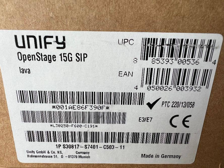 Siemens Unify Mitel Atos OpenStage 15G SIP S30817-S7401-C503, Ophalen of Verzenden, Nieuw