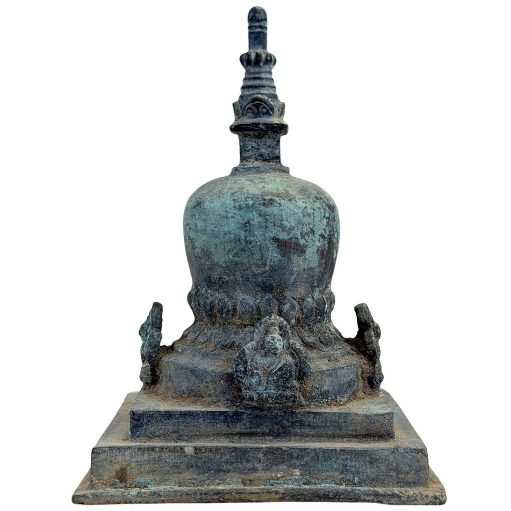 Votiefstupa – Oost-India – vier Boeddha’s