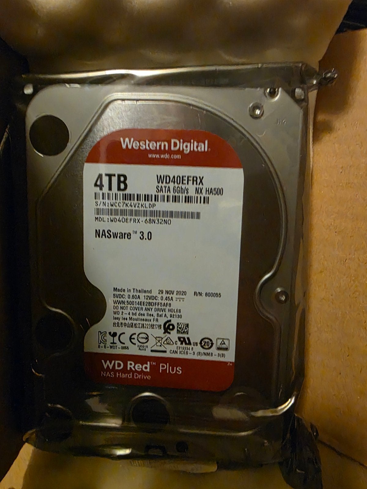 Western Digital Red Plus 4TB NAS Hard Drive, Intern, Western Digital, Server, Nieuw