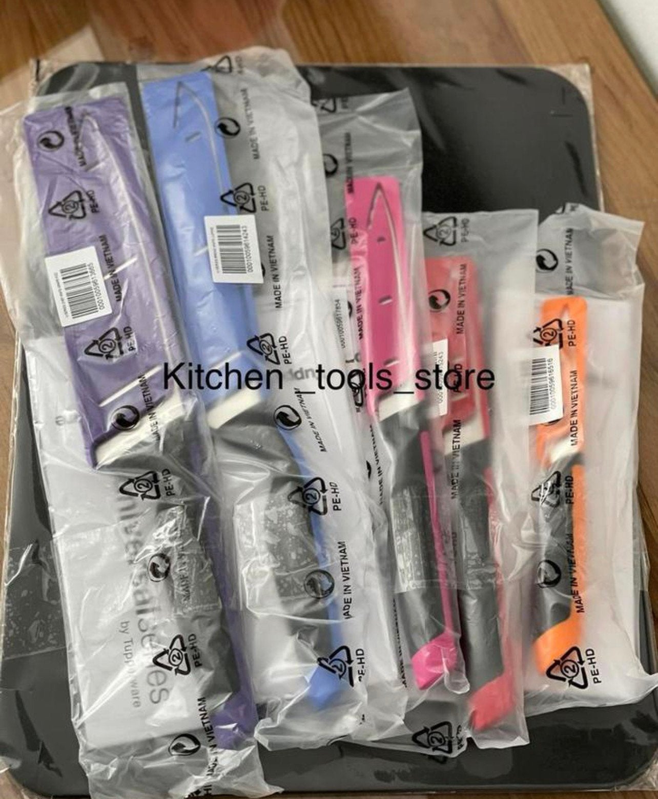 Tupperware 6 delige messen set (5 mes) + gratis XL snijplank, Ophalen of Verzenden, Nieuw, Overige kleuren, Overige typen