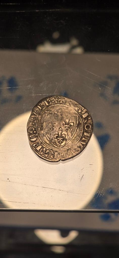 Middeleeuwse munt uit 1380-1422 Charles VI, Ophalen of Verzenden, Overige landen