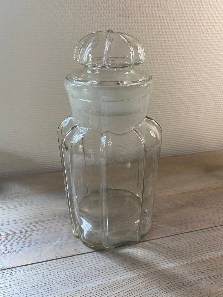Antieke XL Glazen Grutterspot / Winkelpot - Art Deco 1930, Ophalen of Verzenden