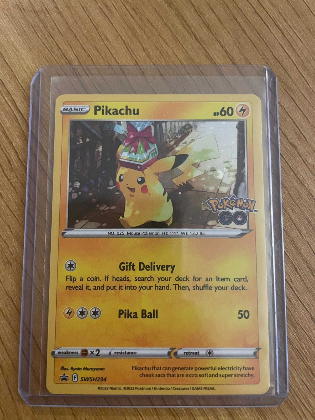 Pikachu SWSH234 Pokémon GO Promo Kaart, Ophalen of Verzenden, Nieuw, Losse kaart