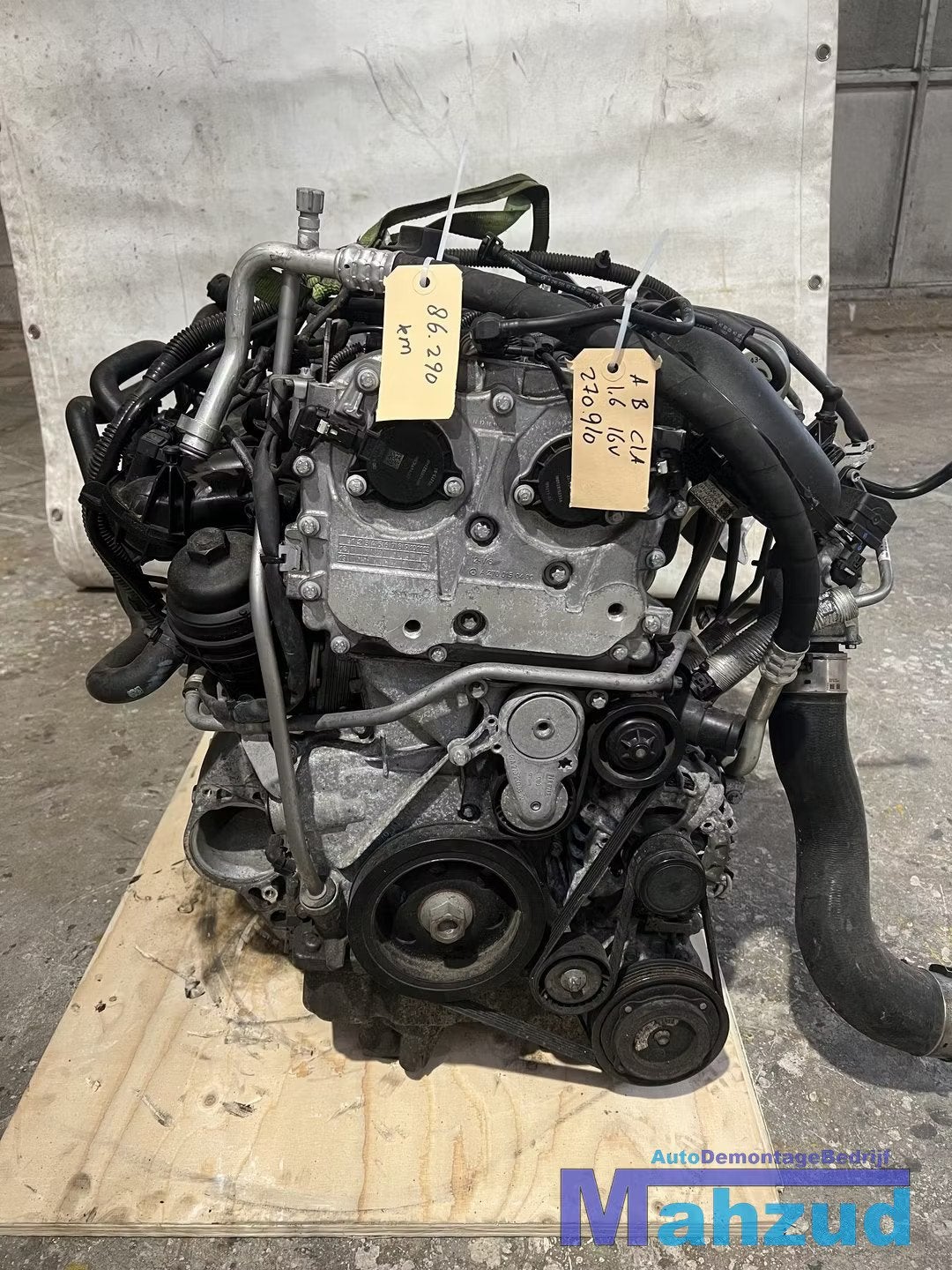 MERCEDES A B GLA CLA 1.6 16V Motorblok motor 270910, Gebruikt, Mercedes-Benz AG, Mercedes-Benz, Ophalen of Verzenden
