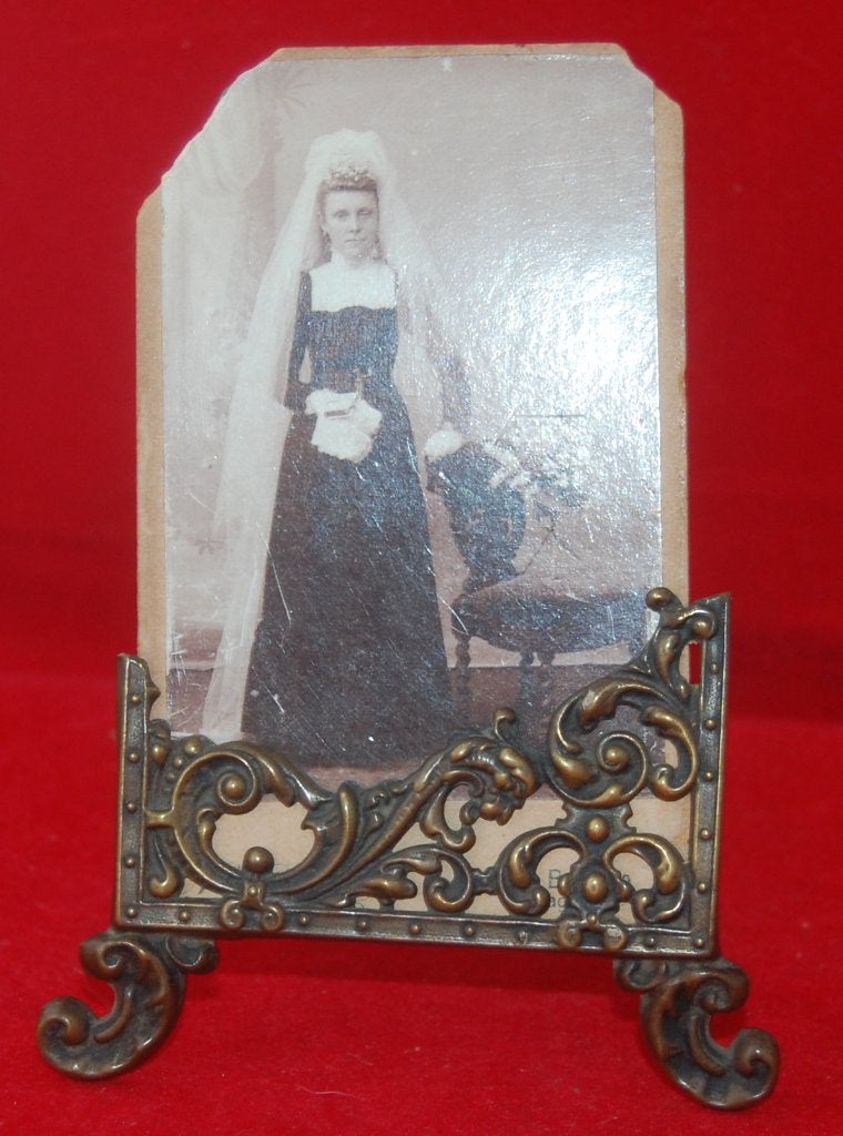 Koperen Art Nouveau fotolijstje, Antiek en Kunst, Ophalen of Verzenden