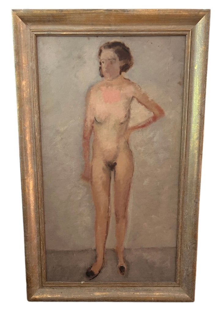 Vrouwelijk naakt - Jos(je) van den Berg, Antiek en Kunst, Kunst | Schilderijen | Klassiek, Doek, Portret of Personen, Origineel werk