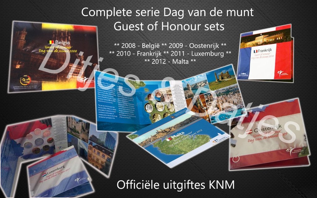 Dag van de Munt Guest Of Honour set 2008 2009 2010 2011 2012, Ophalen of Verzenden, Buitenland, Munten