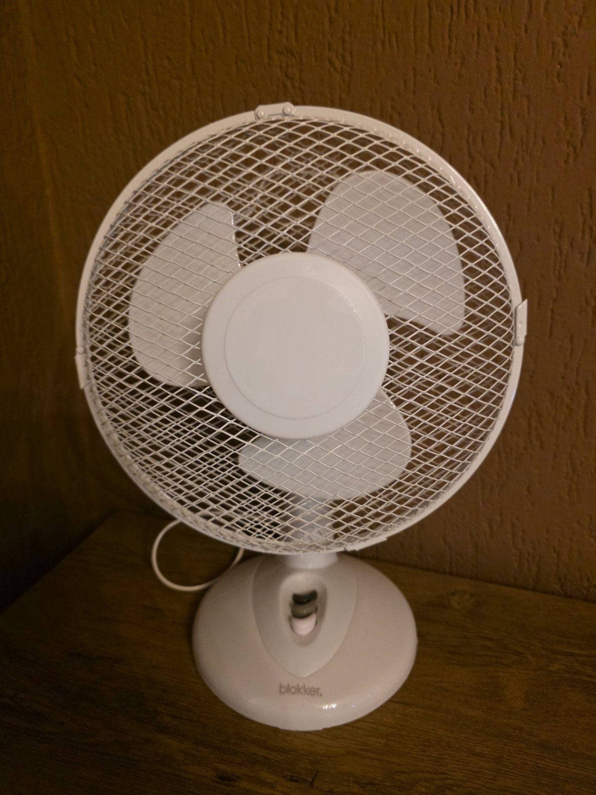 Blokker Tafelventilator - Wit, Compact en Krachtig, Ophalen of Verzenden, Zo goed als nieuw, Tafelventilator