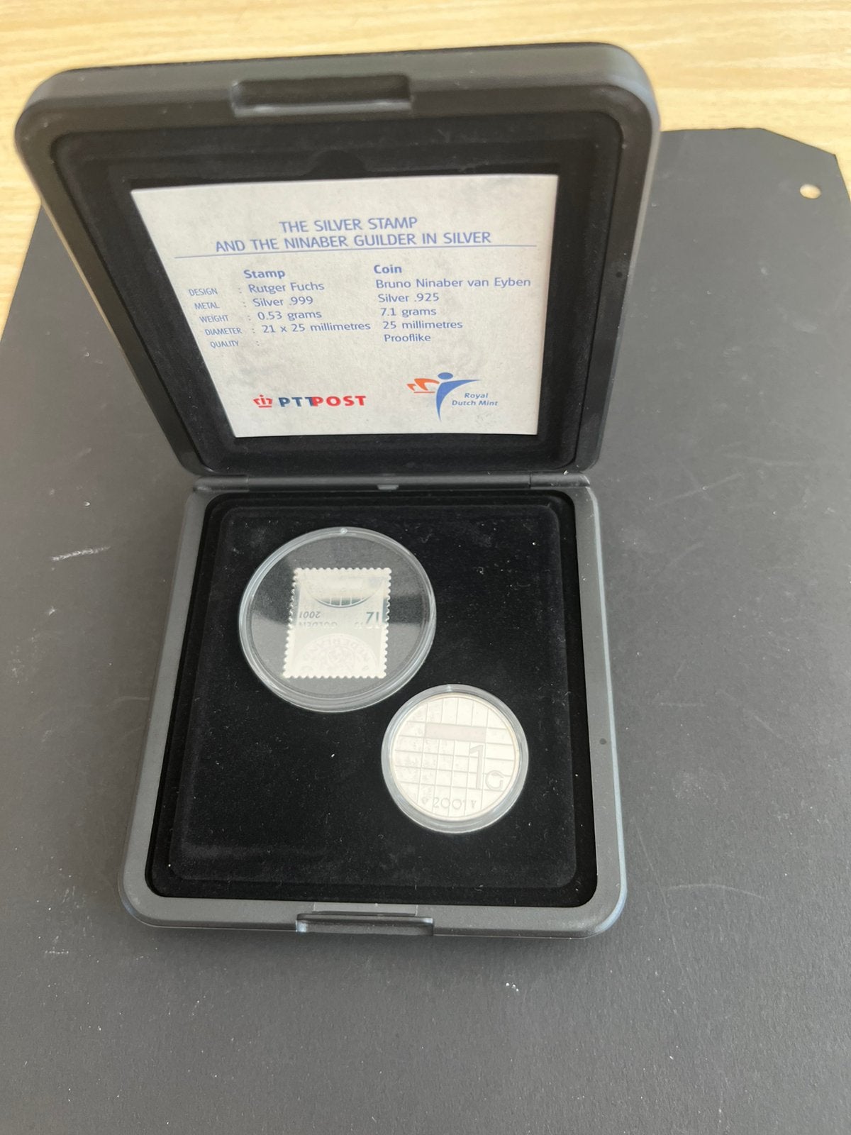 BEATRIX LAATSTE ZILVEREN GULDEN MET POSTZEGEL ZILVER, Koningin Beatrix, Zilver, Euro's, Verzenden