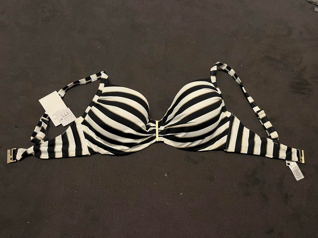 Nieuwe Femilet bikinitop 80E zwart/wit gestreept met glitter, Kleding | Dames, Ophalen of Verzenden, Nieuw, Zwart, Bikini