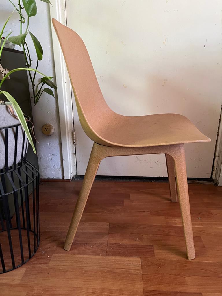 Ikea Odger stoel bruin beige, Ophalen, Bruin, Zo goed als nieuw, Hout