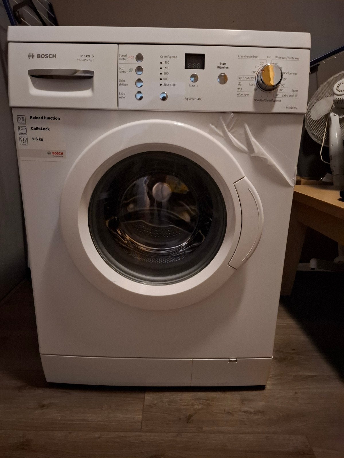 Wasmachine Bosch, Ophalen, Gebruikt, Voorlader, 90 tot 95 cm