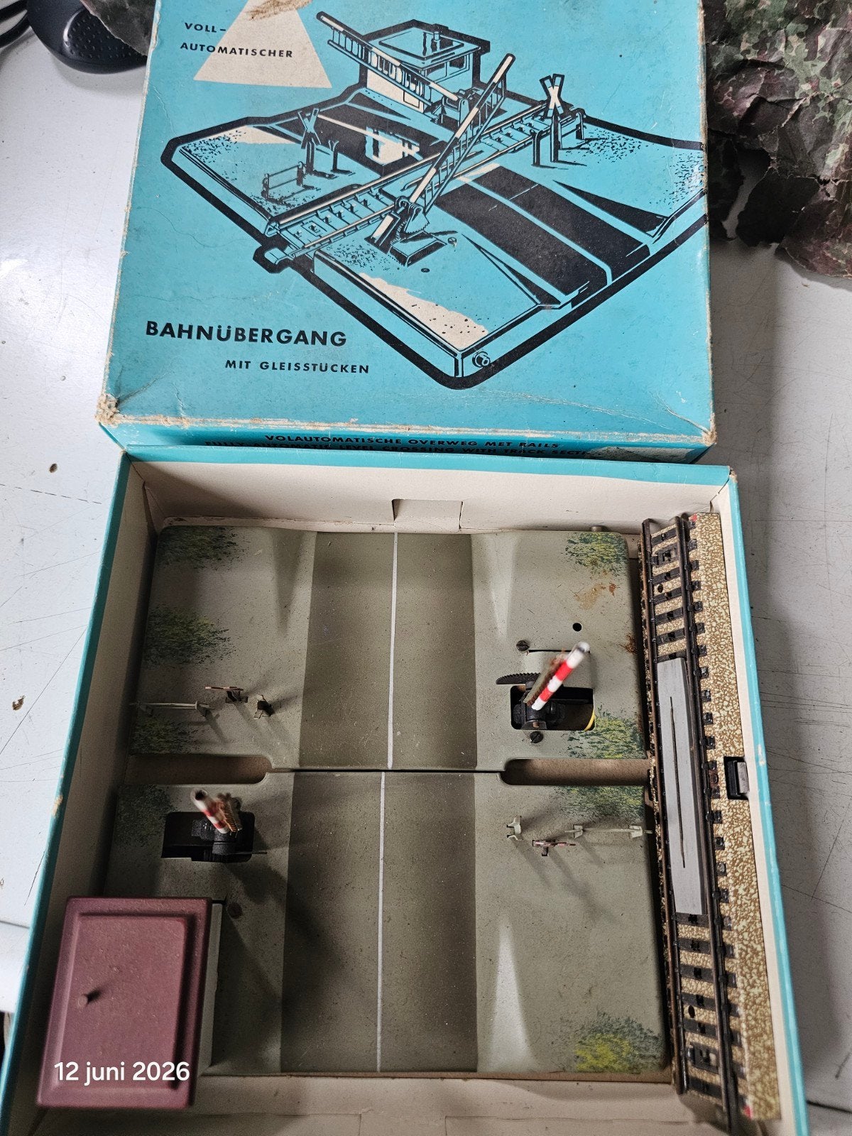 Märklin H0 Overweg 7192 ZGAN in originele doos, elektrisch, Wisselstroom, Overige typen, Ophalen of Verzenden, Zo goed als nieuw