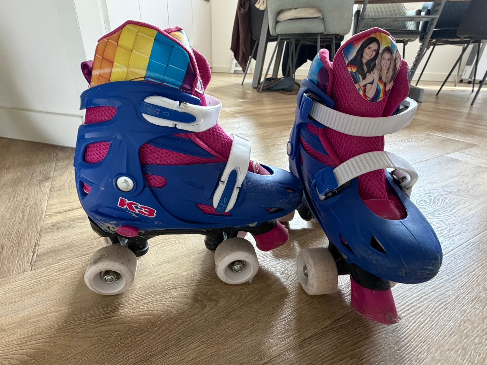 K3 rolschaatsen 34-37 met helm, Ophalen, Verstelbaar, Gebruikt, Kinderen