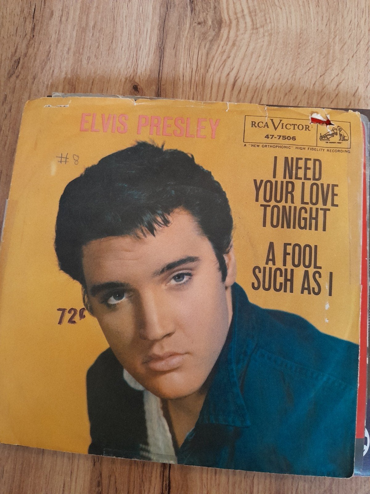 elvis presley 7inch i need your love tonight, Ophalen of Verzenden, Zo goed als nieuw, Pop