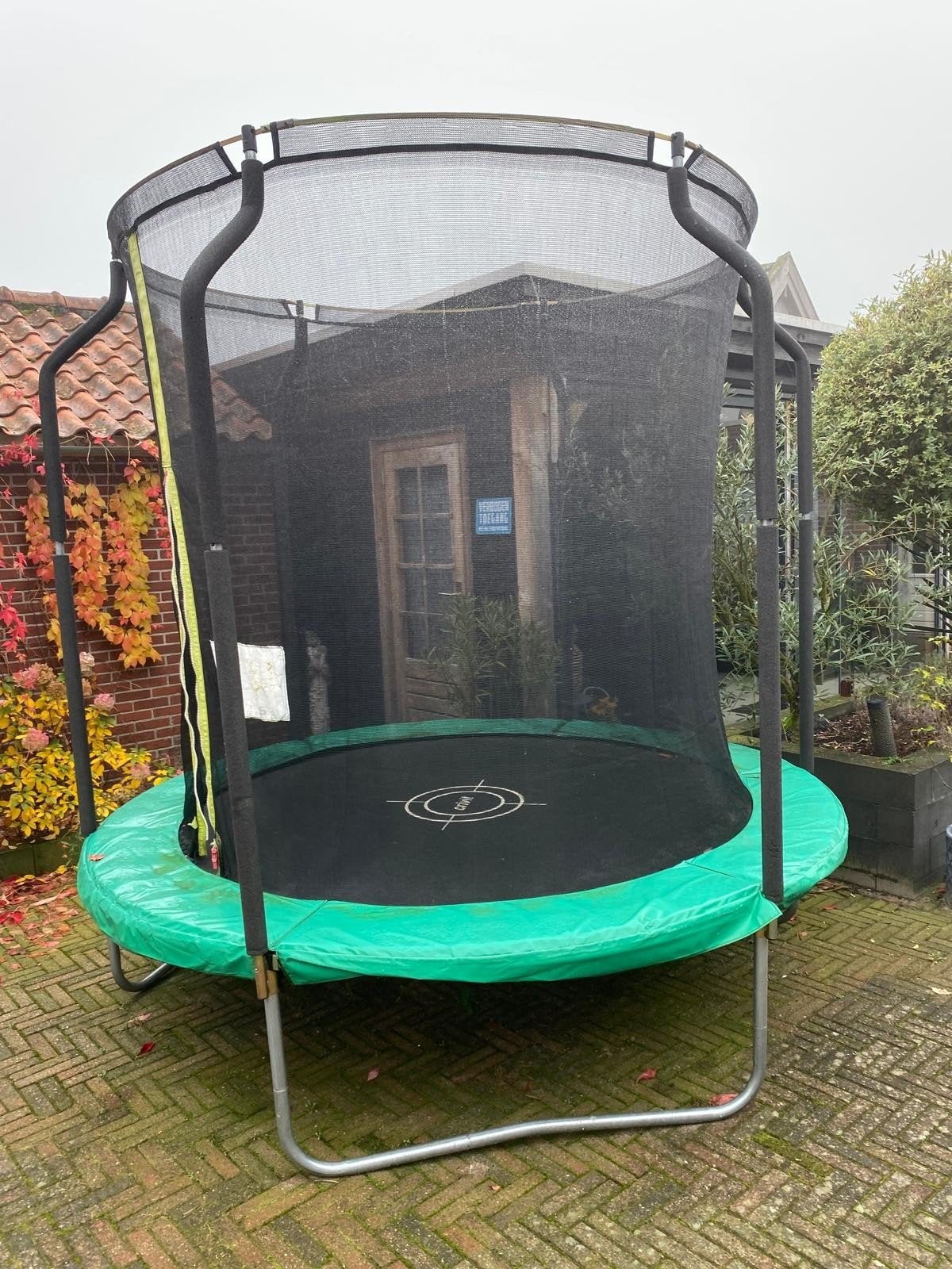 (0734) Trampoline met veiligheidsnet diam. 240 cm, Ophalen, Gebruikt, Onbekend, Onbekend