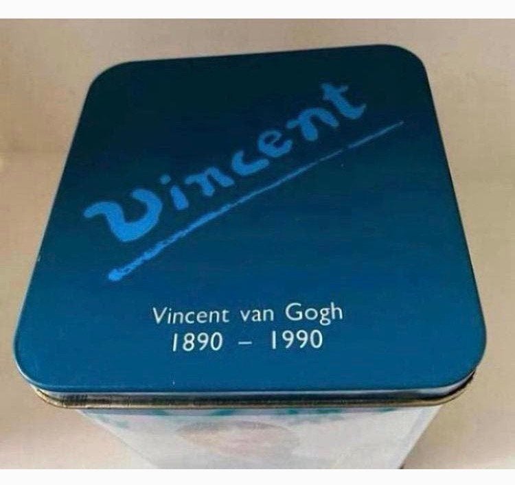 Blik: Vincent van Gogh 1890-1990. Hoogte 14 cm., Ophalen of Verzenden, Zo goed als nieuw, Overige, Overige merken