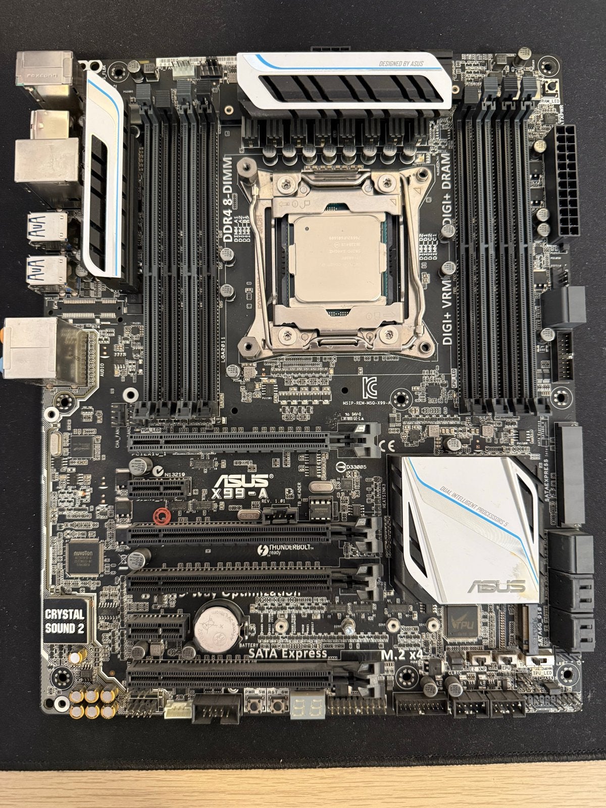 Moederbord Asus X99-A & Intel Core i7-6800K, Computers en Software, Moederborden, Ophalen of Verzenden, Gebruikt, Intel, DDR4