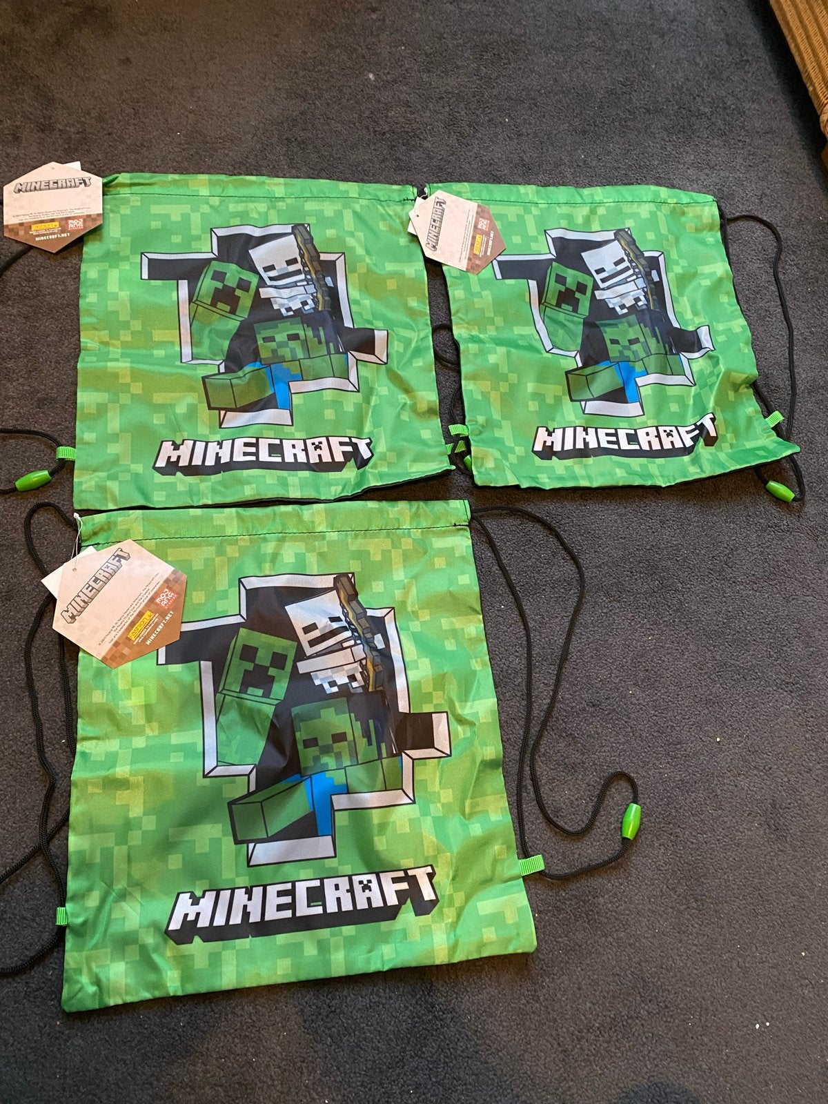 Minecraft Trekkoord Gymtasjes - School, Sport & Vrije Tijd, Nieuw, Ophalen of Verzenden, Minecraft, Nvt