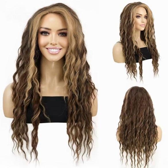 Nonchalante wilde pruik lang haar met beach waves, Verzenden, Nieuw, Pruik of Haarverlenging