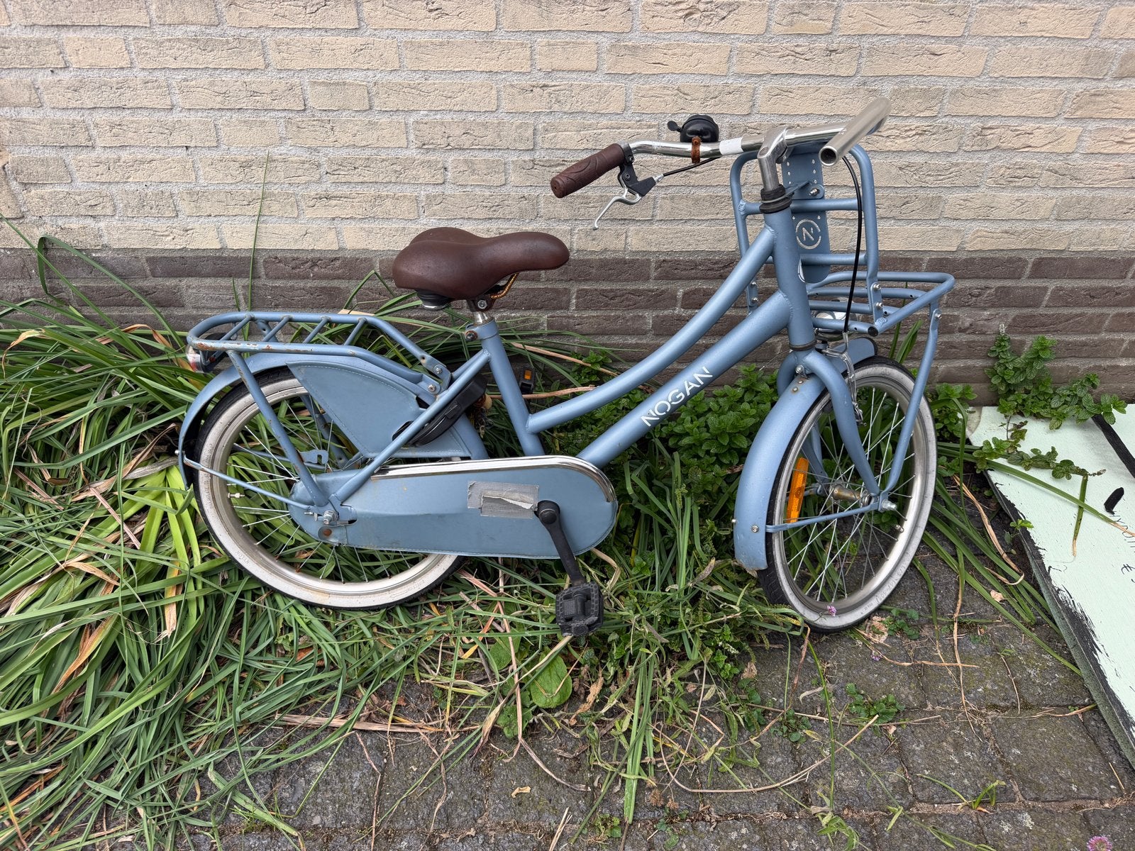 Nogan kinderfiets 20 inch - Blauw, Fietsen en Brommers, Ophalen, Terugtraprem, Gebruikt, Handrem