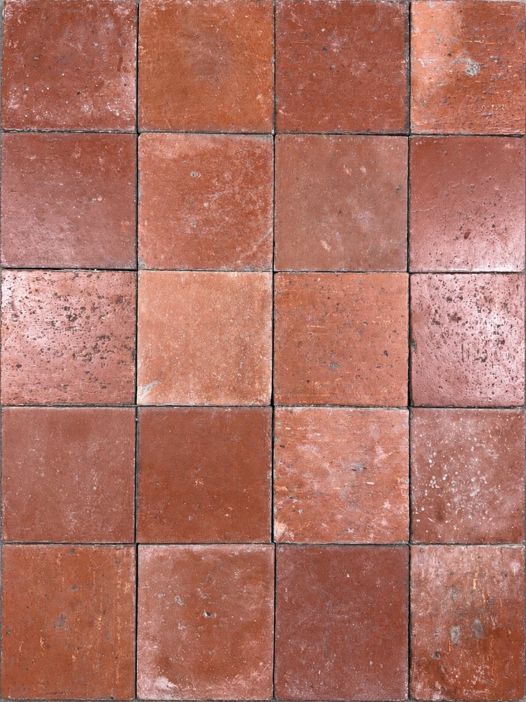 Oude rood bruine Franse glazuur plavuizen 21x21 60M2 nuance, Gebruikt, Steen of Klei, Verzenden, Minder dan 50 cm