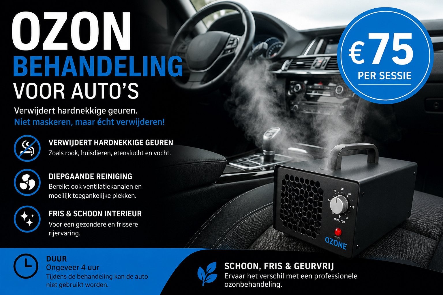 Ozon behandeling voor uw auto, Ophalen of Verzenden, Nieuw
