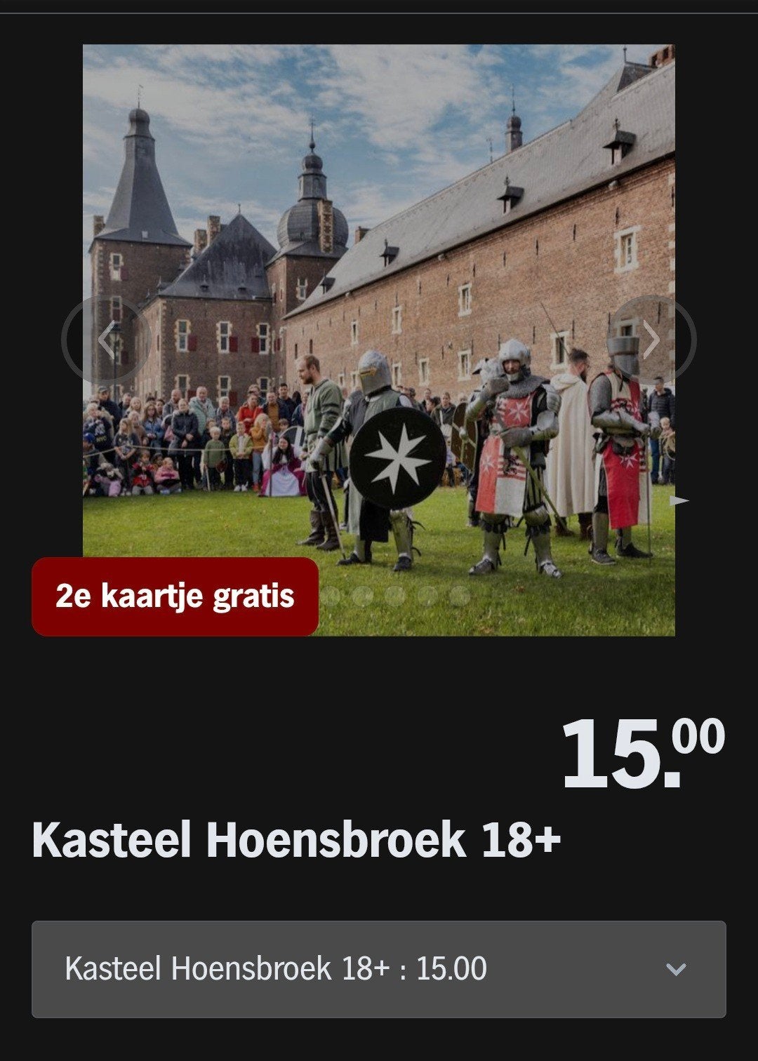 KASTEEL HOENSBROEK ♡ 2e kaartje gratis (AH SPAARKAARTEN), Overige typen