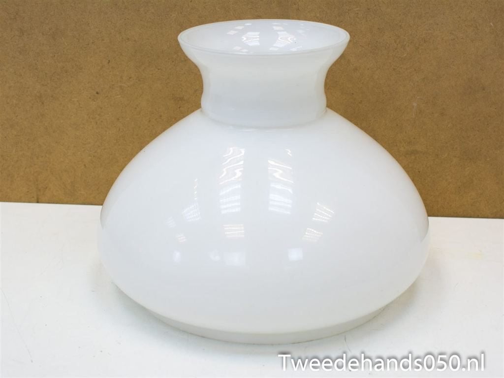 Opaline lampenkap wit 87704, Hanglamp, Gebruikt, Wit, Rond