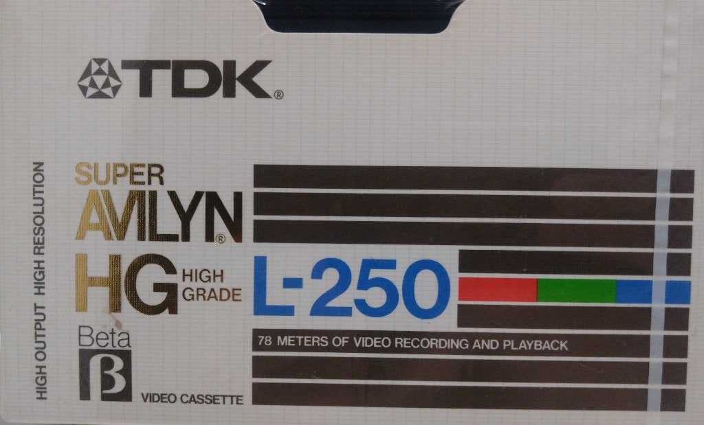 TDK VtG Betamax L-250 Video Cassette, High Grade Avilyn *, Alle leeftijden, Ophalen of Verzenden, Nieuw in verpakking, Betamax