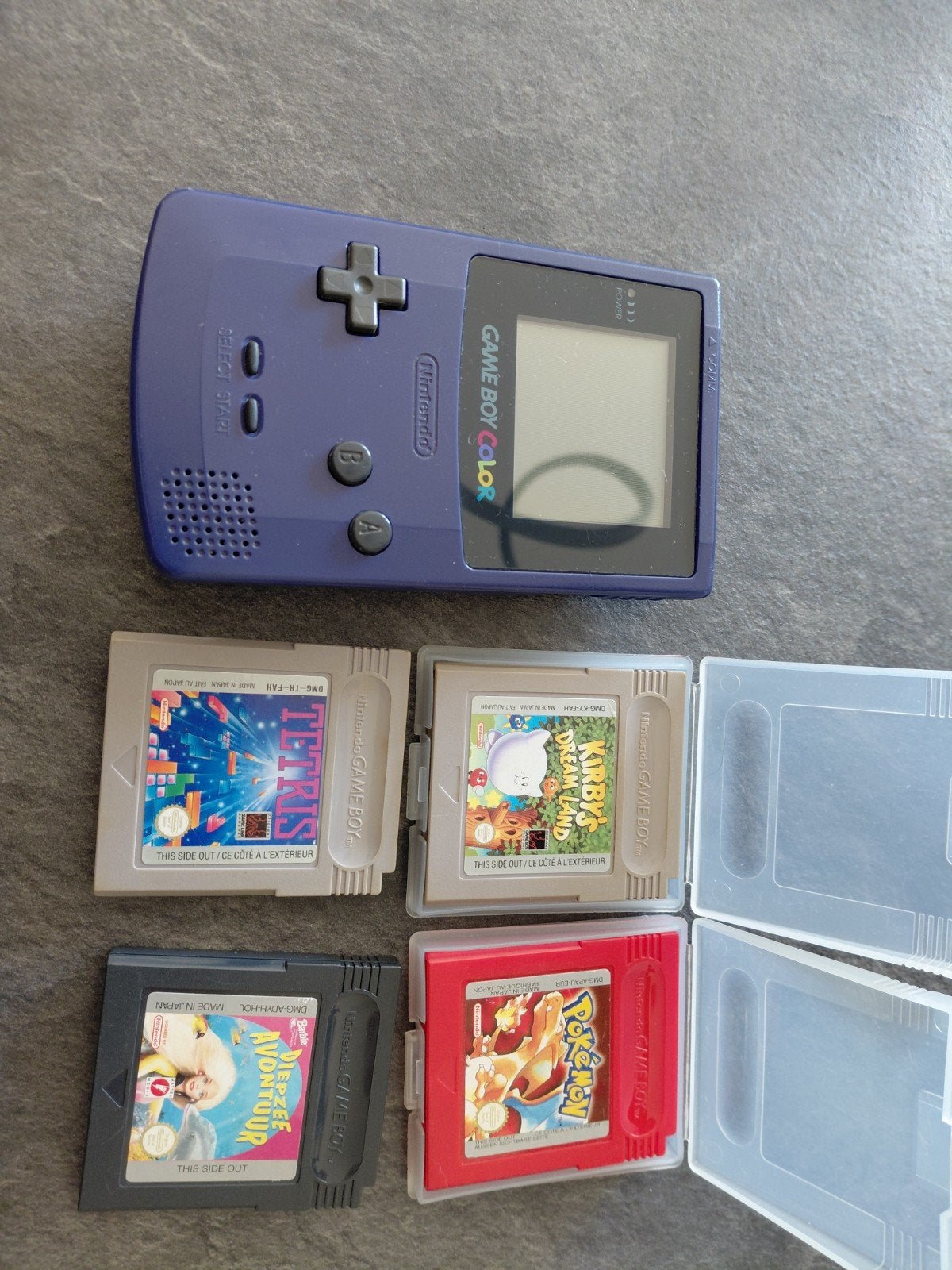 Nintendo Game Boy Color met 4 spellen, Gebruikt, Overige genres, 1 speler, Ophalen of Verzenden