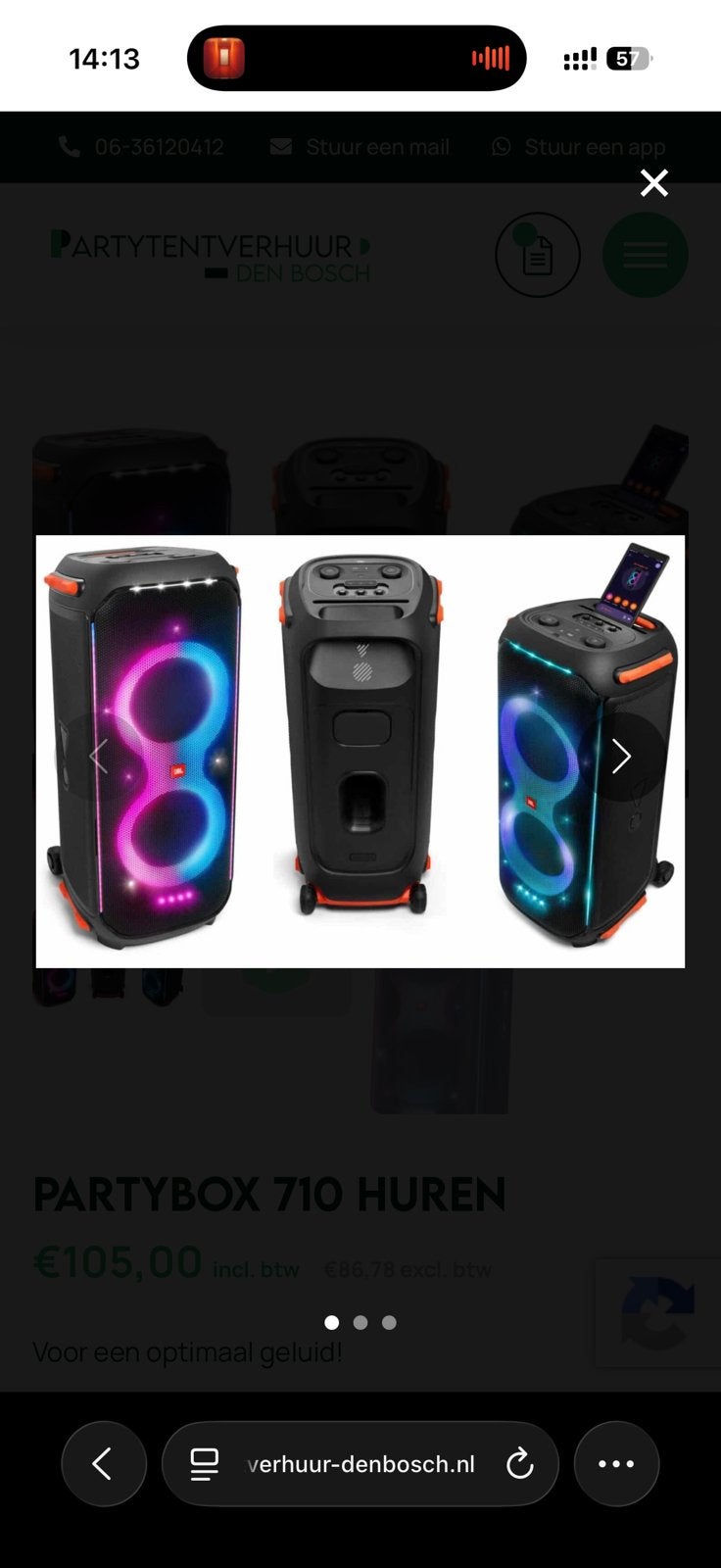 Jbl  710 speakers te huur