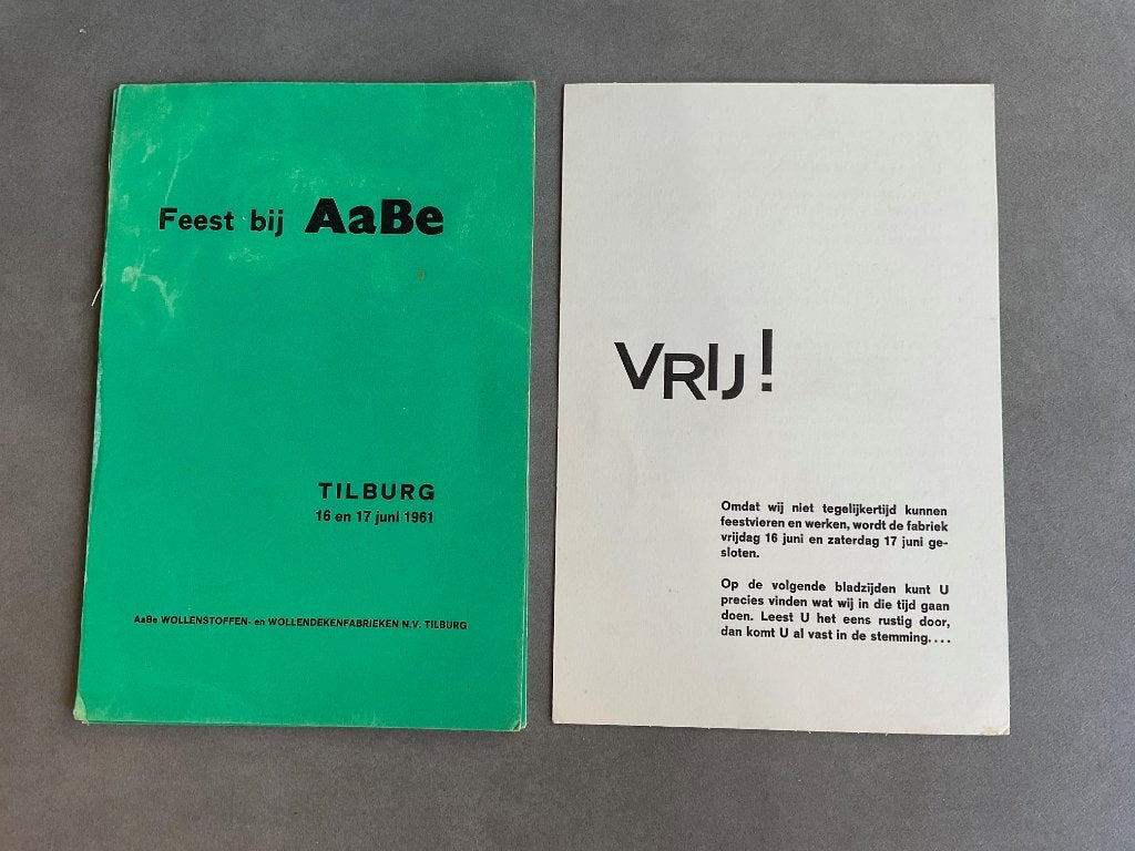 Feest bij Aabe Tilburg 1961 - Volledig Programma, Ophalen of Verzenden, Gebruikt, Overige typen
