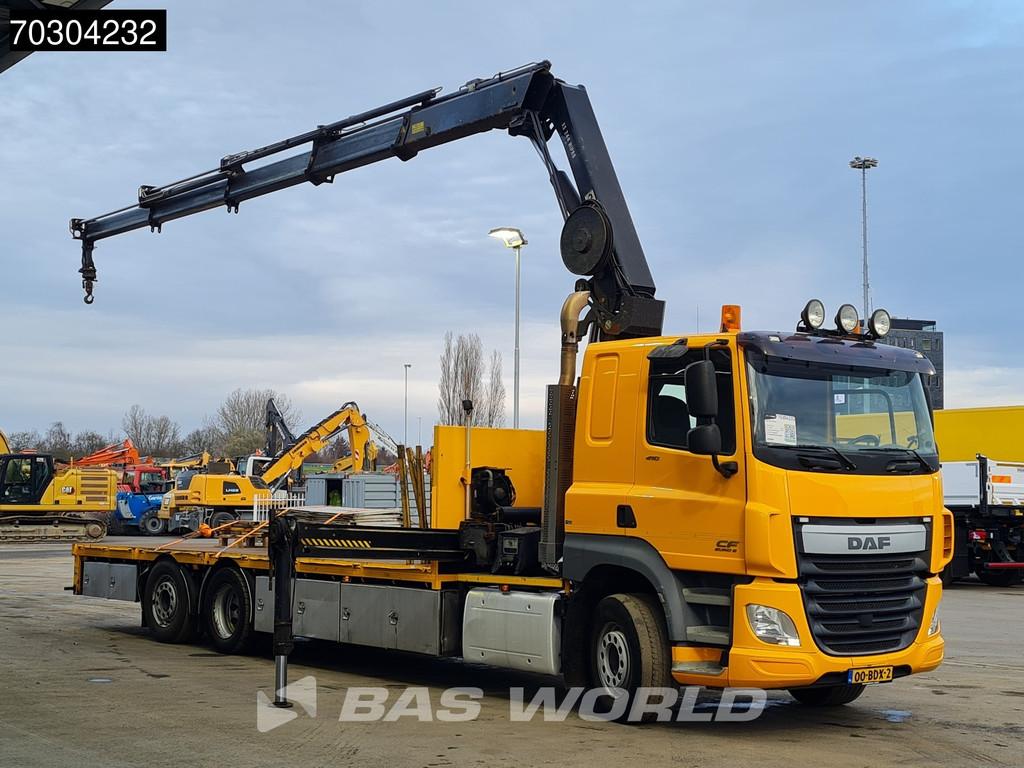 DAF CF CF 410 6X2 NL-Truck HIAB 244EP-4 HIPRO Crane Kran Lif, Auto's, Automaat, Stof, Euro 6, Overige kleuren