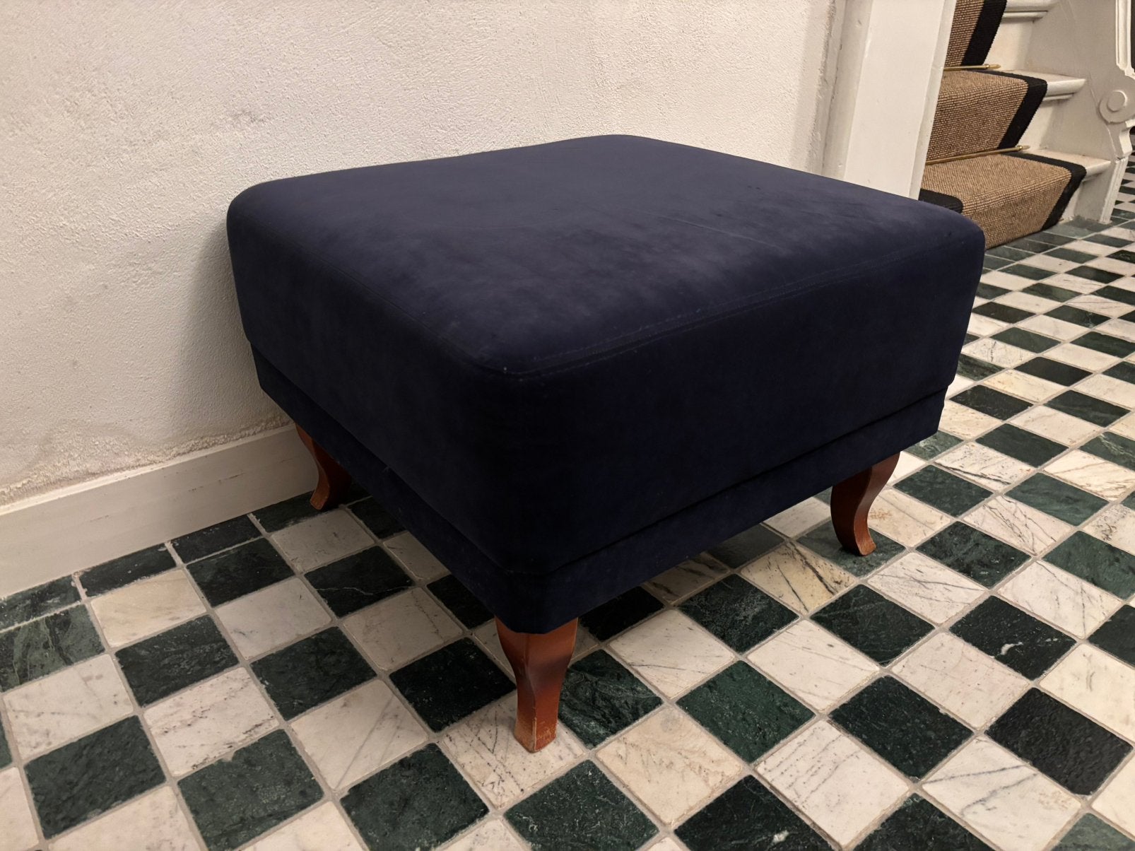 Hocker, voetenbank, poef, Ophalen, Klassiek, Zo goed als nieuw, Stof