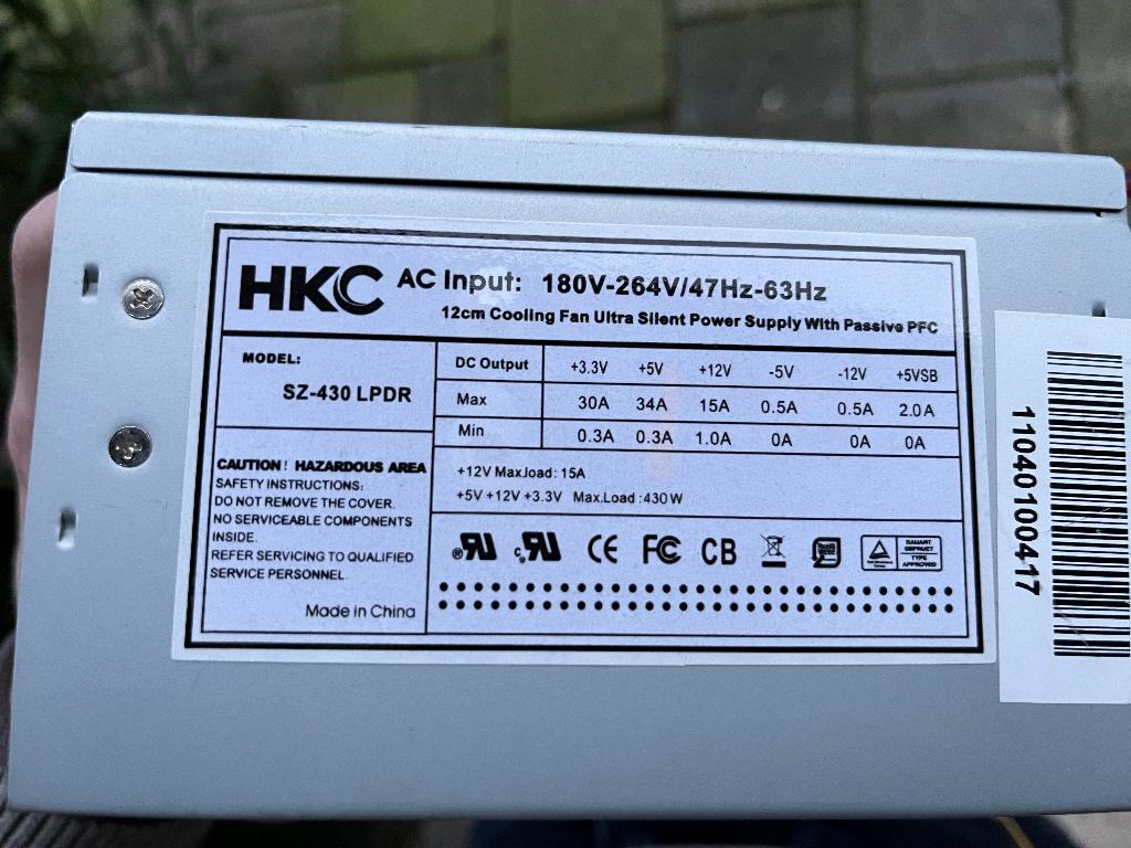 HKC SZ-430 LPDR 430W voeding, Computers en Software, Ophalen of Verzenden